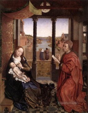 聖ルカ 聖母ロジャー・ファン・デル・ウェイデンの肖像画を描く Oil Paintings